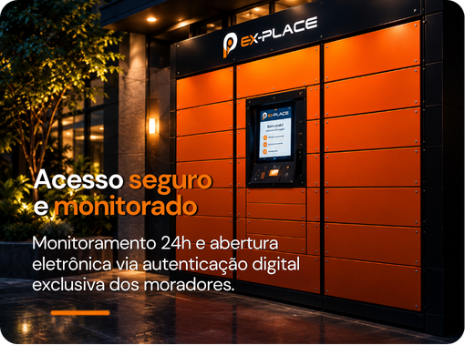 Acesso seguro e monitorado - Monitoramento 24h e abertura eletrônica